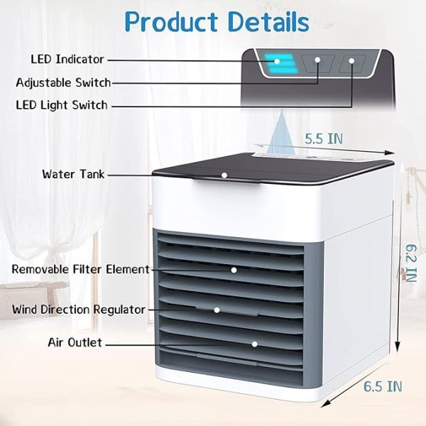 Portable Personal Air Conditioner, Mini Usb 3 In 1 Air Cooler (random Color)