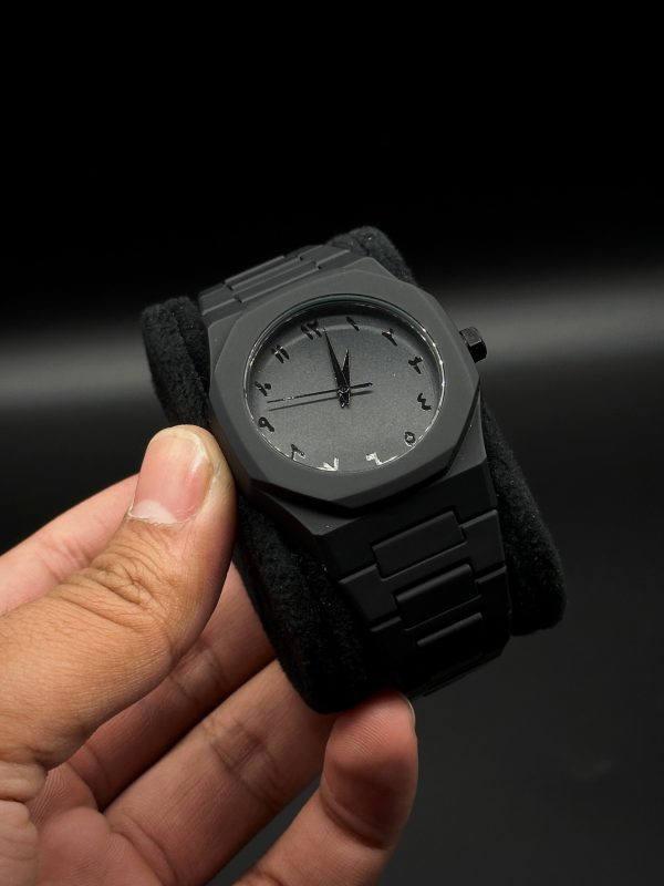 Full Black Aura Quartz Watch – Lightweight Design, , Premium Quality & Finish – Best Quality Analog Watch For Boys – Watch For Men | Full Black Color Watch – Without Box