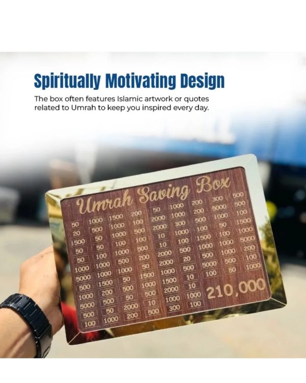 Umrah Saving Box – Box For Umrah Saving | Umrah Saving Box – Best Quality Umrah Saving Box – Umrah Saving Box, Wooden Money Box For Umrah – 210,000